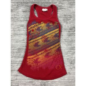 OP Top Juniors‎ Medium Red 7-9 Waffle Knit Beater Tank Sleeveless Ocean Pacific